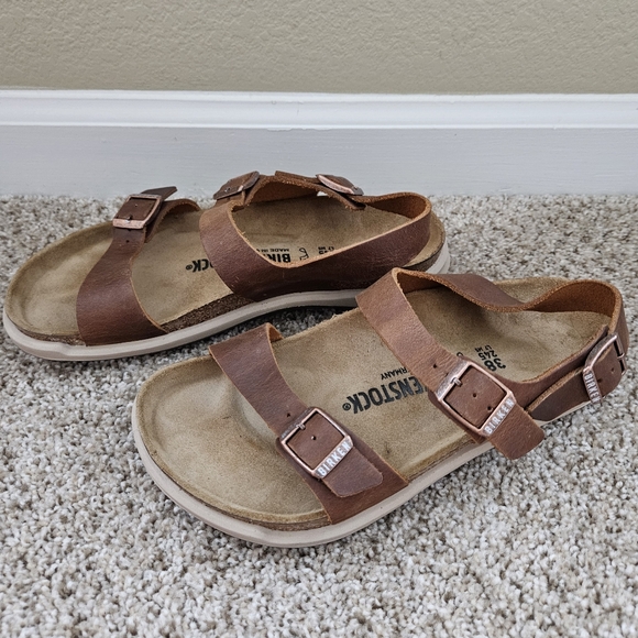 Birkenstock - Sonora Multi Strap Sandal - Cognac Oiled Leather - 38 Regu… - Picture 3 of 5